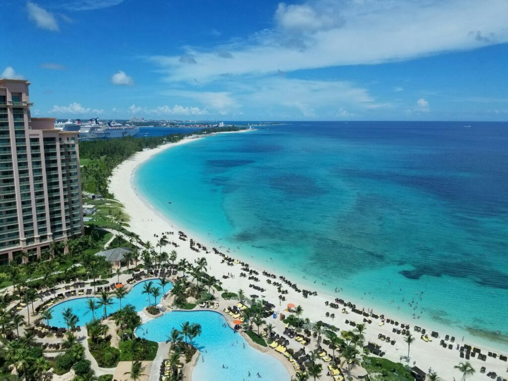 Aerial view of Paradise Island, Bahamas