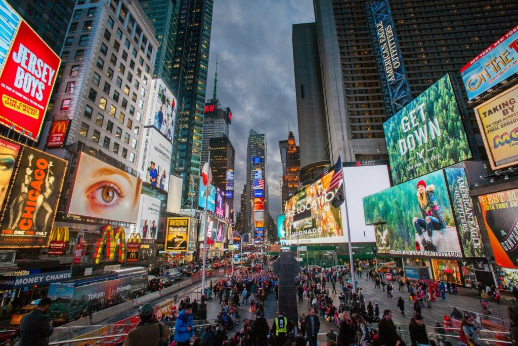 Times Square at night